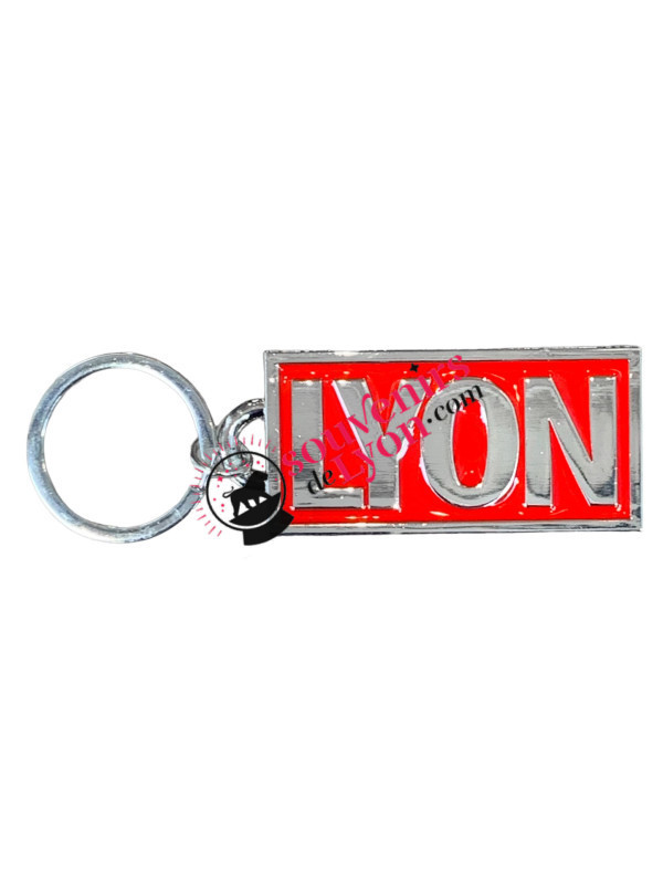 Porte-clés Lyon rectangulaire chez Souvenirsdelyon.com