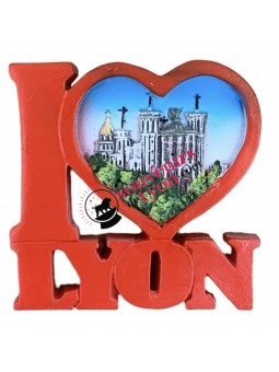 Magnet Lyon I love Lyon chez Souvenirsdelyon.Com