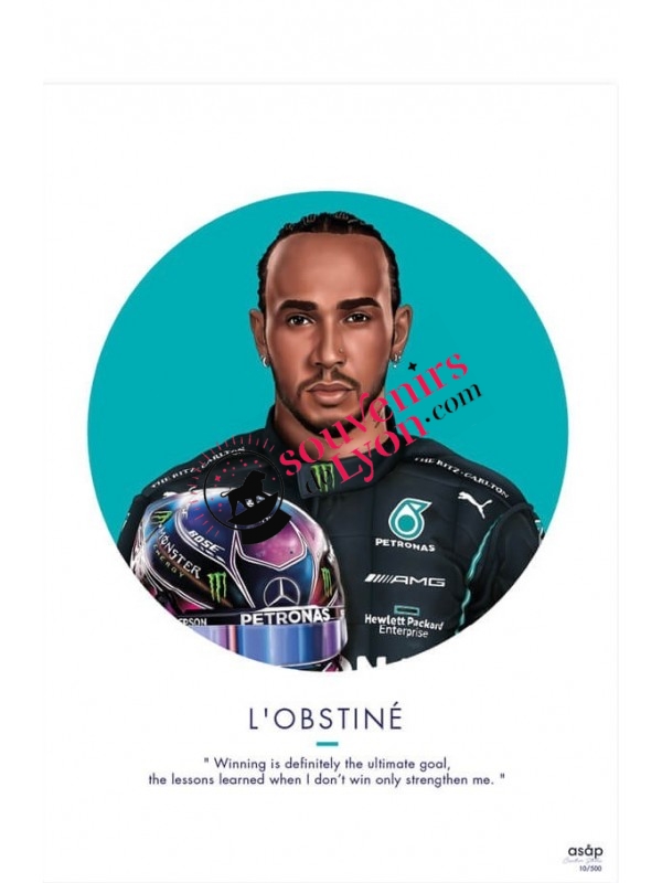 L'Obstiné - Lewis Hamilton - Affiche/Poster Asap chez Souvenirsdelyon.com