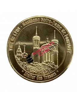 Médaille Souvenirs de Lyon Basilique de Fourvière / Théâtre Guignol chez Souvenirsdelyon.Com