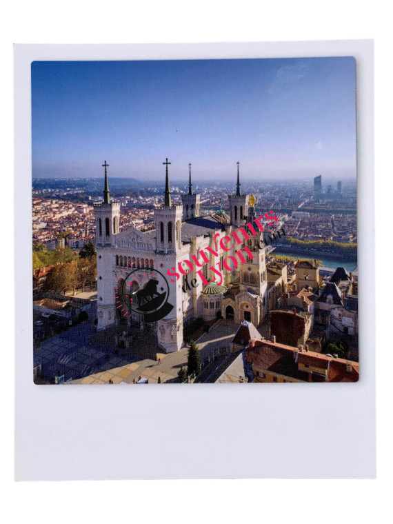Polaroid Postcard - Notre Dame de Fourvière souvenirsdelyon.com