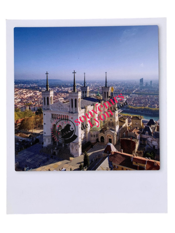 Polaroid Postcard - Notre Dame de Fourvière souvenirsdelyon.com