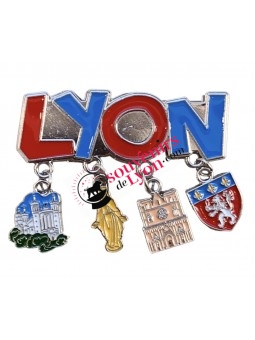 Magnet Lyon Monuments breloque chez Souvenirsdelyon.com