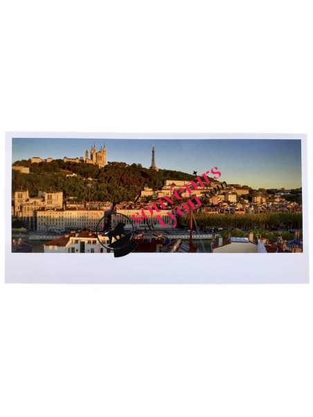 Carte Postale Panoramique -Lyon Colline et Palais de Justice chez souvenirsdelyon.com