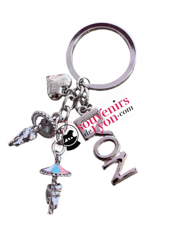 Porte-clés Lyon caroussel chez Souvenirsdelyon.com