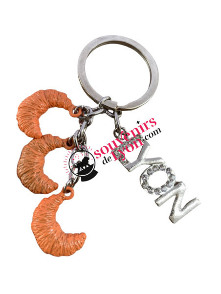 Lyon croissants keyring Souvenirsdelyon.com