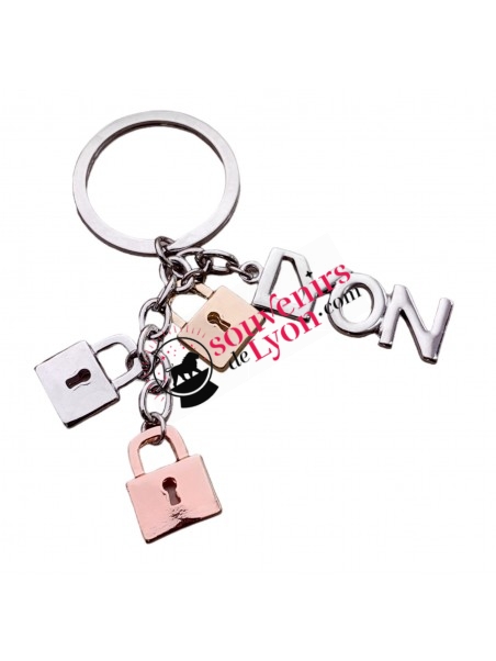 Lyon love padlock key ring Souvenirsdelyon.com