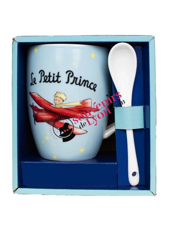 The Little Prince aviator mug with spoon at SouvenirsdeLyon.com