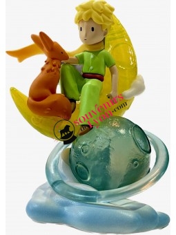 The Little Prince and the fox on the moon figurine on souvenirsdelyon.com