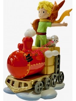 The Little Prince the fox and the sheep on the train figurine on souvenirsdelyon.com