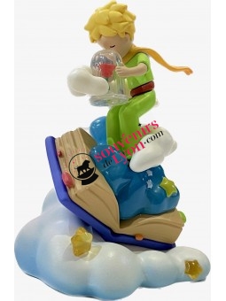 Figurine Le Petit Prince et la rose sur le livre chez souvenirsdelyon.com