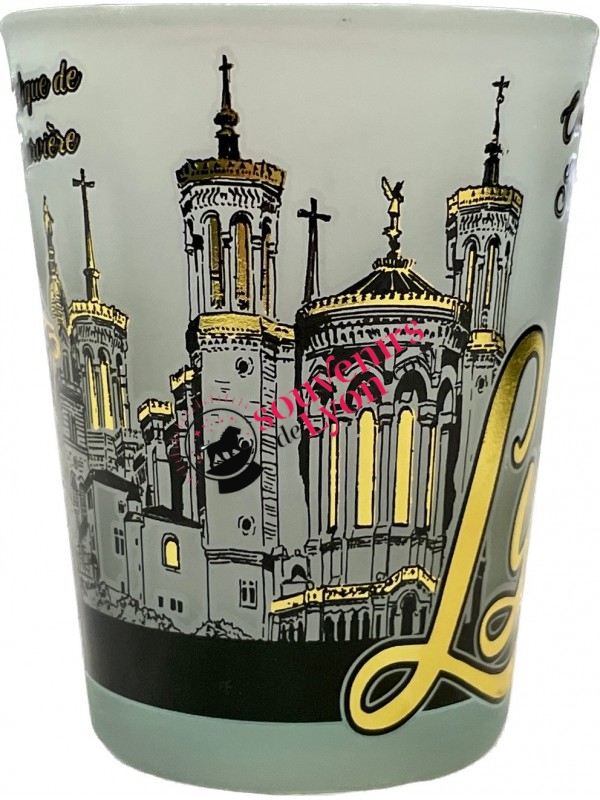 Verre à shooter Lyon Monuments dorés chez Souvenirsdelyon.com