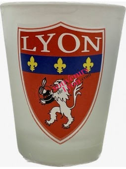 Verre à shooter Emblème Lyon et Fourvière chez Souvenirsdelyon.com