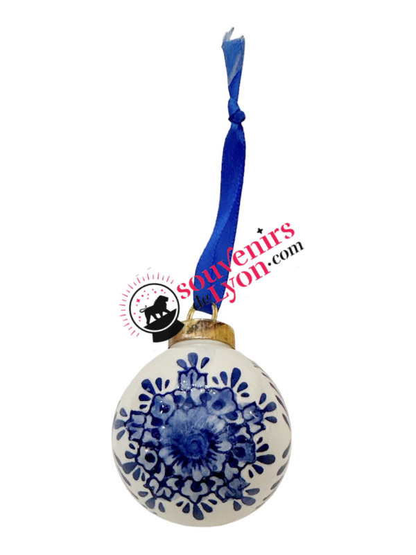 Boule de noël en porcelaine, Cathédrale Saint-Jean chez souvenirsdelyon.com
