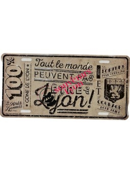 Plaque en Métal Gone de Lyon chez souvenirsdelyon.com