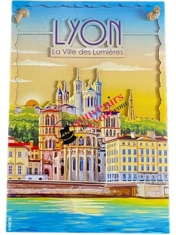 pancarte lyon ville des lumières chez souvenirsdelyon.com