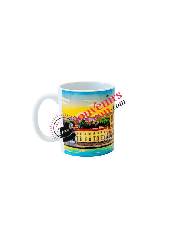 Mug Lyon La Ville des Lumières chez souvenirsdelyon.com