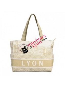 Sac Lyon City Robin Ruth beige chez Souvenirsdelyon.Com
