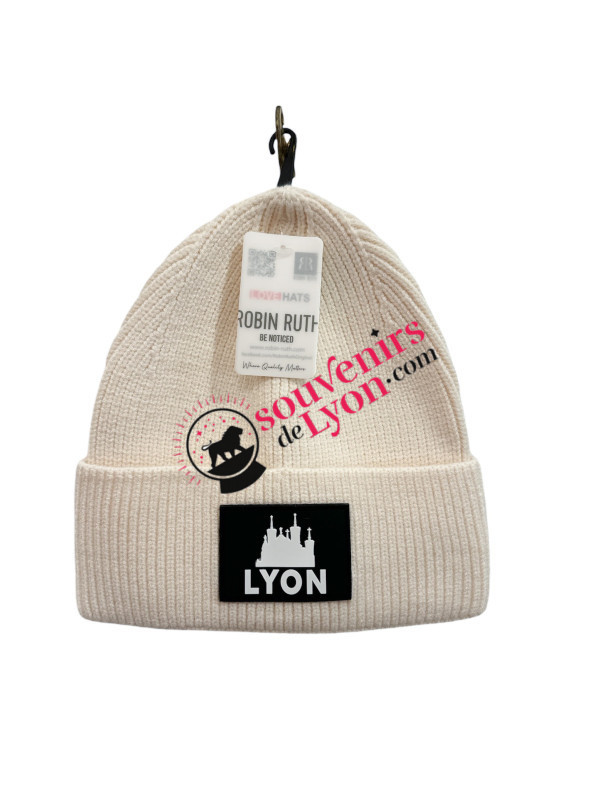 Bonnet Lyon Fourvière Robin Ruth écru chez souvenirsdelyon.com