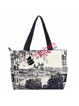 Sac lyon City Robin Ruth bleu at Souvenirsdelyon.Com