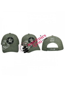 Casquette Lyon Robin Ruth kaki chez Souvenirsdelyon.Com