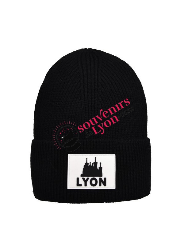 Beanie Lyon Fourvière Robin Ruth black chez souvenirsdelyon.com
