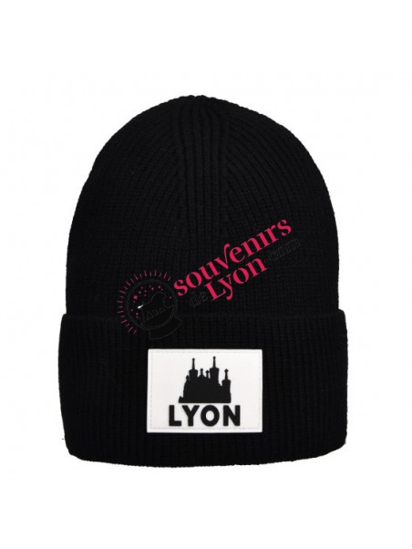 Beanie Lyon Fourvière Robin Ruth black chez souvenirsdelyon.com