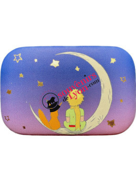 Mini étui de voyage Le Petit Prince et le renard sur la lune chez souvenirsdelyon.com