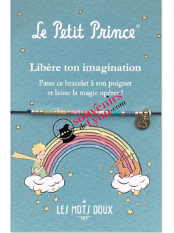Bracelet Le Petit Prince Code Morse arc-en-ciel chez Souvenirsdelyon.Com