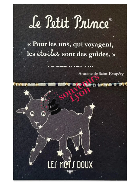 Bracelet Le Petit Prince Code Morse étoiles chez Souvenirsdelyon.Com