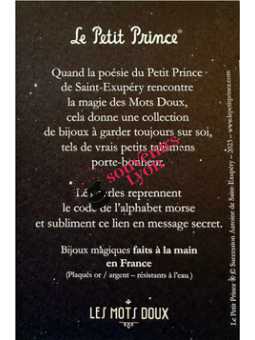 Bracelet Le Petit Prince Code Morse étoiles 1 chez Souvenirsdelyon.Com