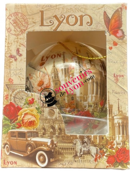 Boule de Noël Lyon vintage chez Souvenirsdelyon.Com