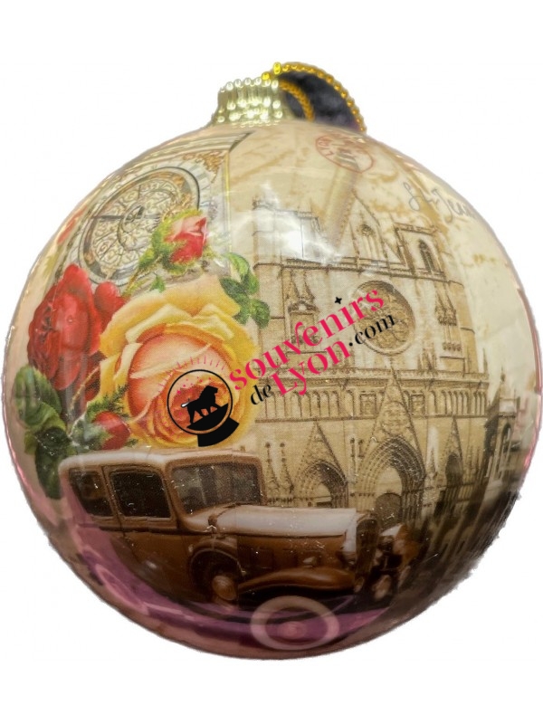 Boule de Noël Lyon vintage chez Souvenirsdelyon.Com