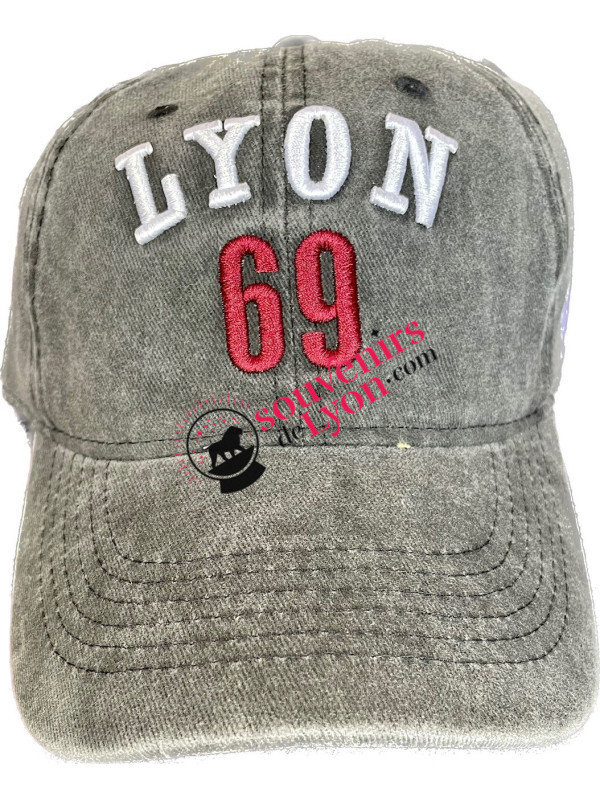 Casquette Lyon 69 noire chez Souvenirsdelyon.Com