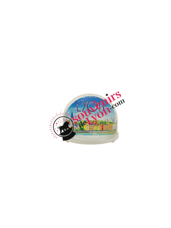 Snow Globe Lyon Rhône poster at Souvenirsdelyon.Com