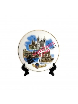 Mini assiette Lyon 3 vues chez souvenirsdelyon.com