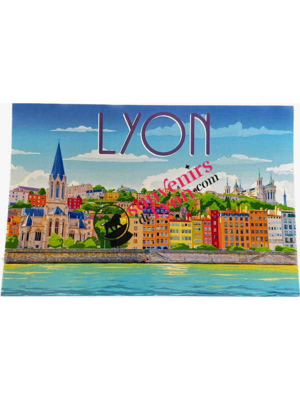 Carte postale poster Lyon Saône chez Souvenirsdelyon.Com