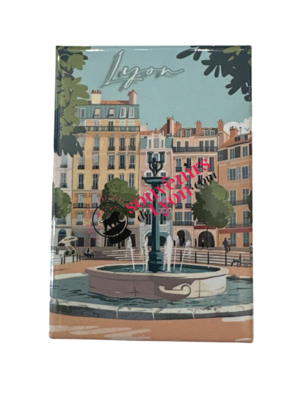 Lyon Jacobins Square magnet at Souvenirsdelyon.Com