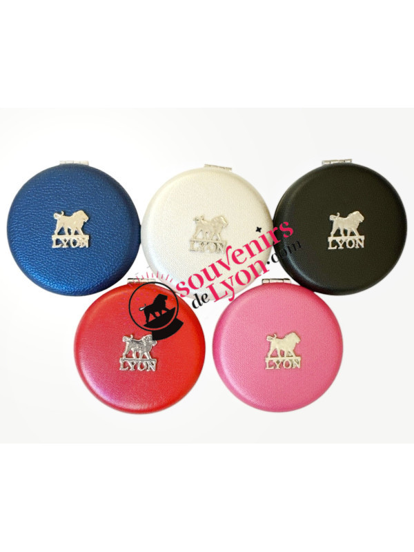Miroir de poche Lyon Blanc 1 chez Souvenirsdelyon.Com