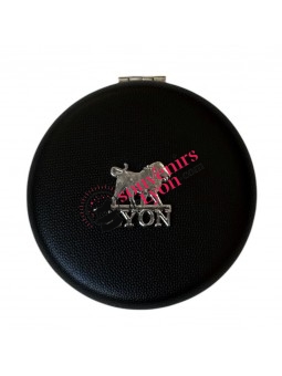 Lyon pocket mirror Black 2 at Souvenirsdelyon.Com