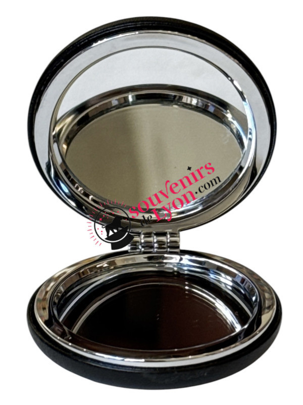 Miroir de poche Lyon Noir 3 chez Souvenirsdelyon.Com