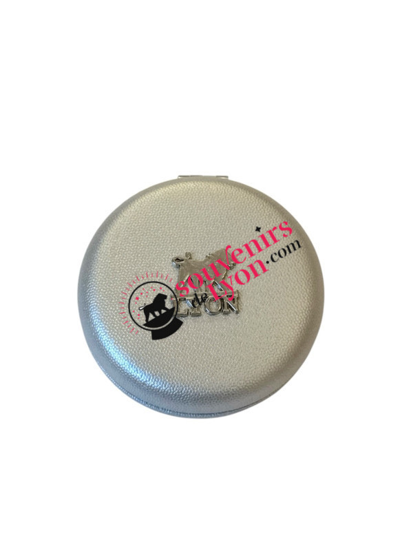 Miroir de poche Lyon Blanc 2 chez Souvenirsdelyon.Com