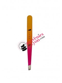 Pinces à épiler Lyon Doré/Fuchsia 1 chez Souvenirsdelyon.com