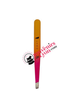 Pinces à épiler Lyon Doré/Fuchsia 1 chez Souvenirsdelyon.com