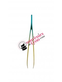 Pinces à épiler Lyon Turquoise/Jaune 2 chez Souvenirsdelyon.Com