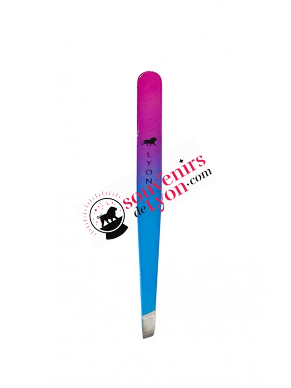Pinces à épiler Lyon mauve/bleu 1 chez Souvenirsdelyon.Com