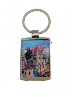 Porte-Clés Lyon Cathédrale Saint-Jean-Baptiste chez Souvenirsdelyon.com