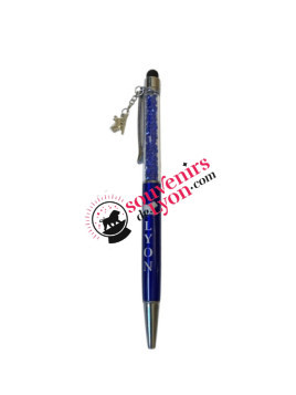 Stylo Lyon Breloque Tactile Bleu 1 chez souvenirsdelyon.com