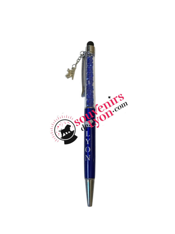 Stylo Lyon Breloque Tactile Bleu 1 chez souvenirsdelyon.com