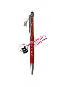 Touch Ball Pen Lyon Charm Red 1 on souvenirsdelyon.com